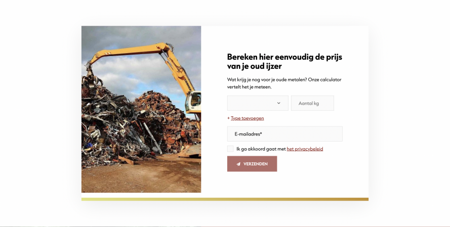 Configurator voor oud ijzer bij IJzerland.