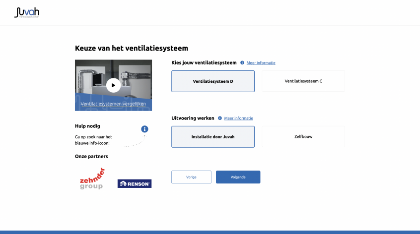 Configurator voor ventilatiesystemen.