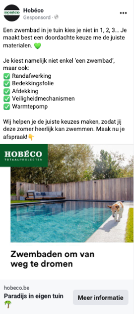 Advertentie Hobéco Facebook variant