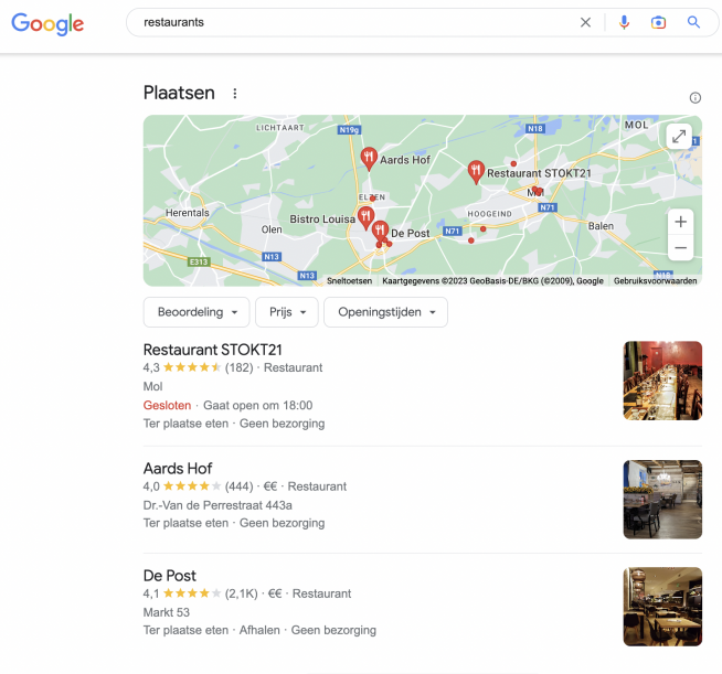 Marketing fout: geen Google My Business profiel aanmaken.