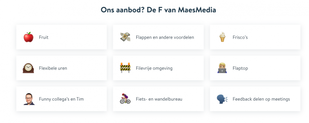 Aanbod vacaturetekst MaesMedia