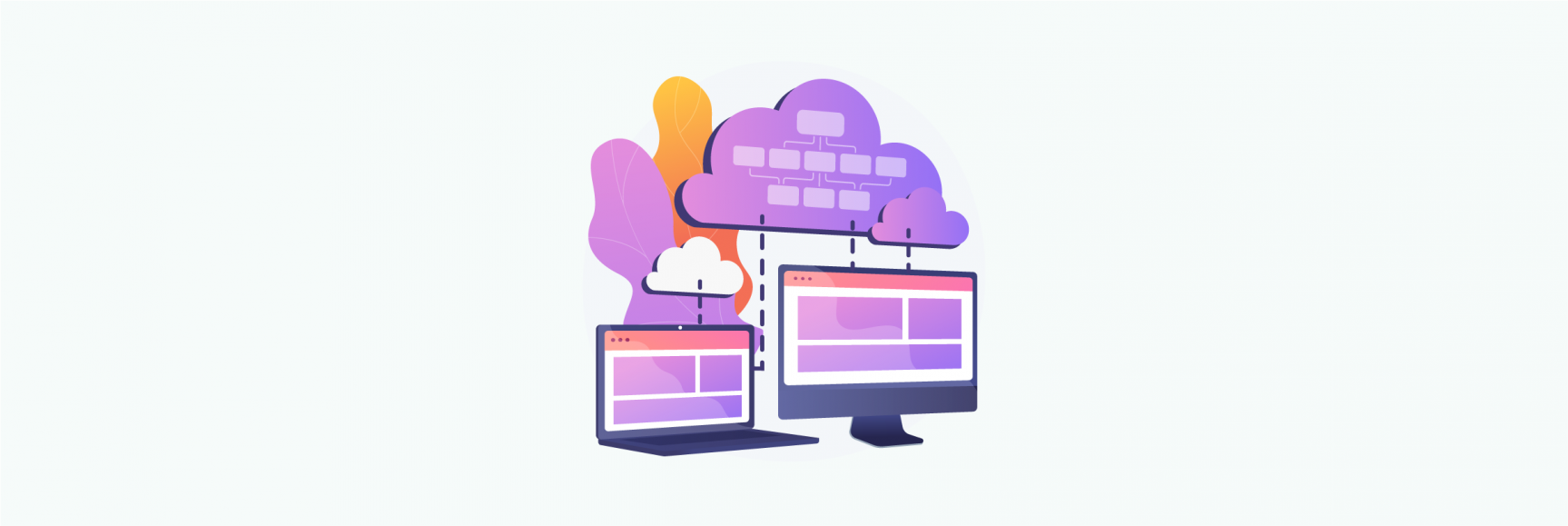 visuele voorstelling van dns-settings en dns-records