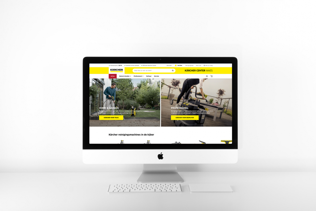 mockup van een website met investeringsaftrek