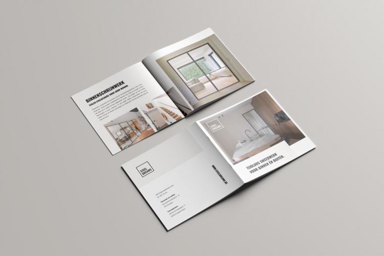 Grafisch ontwerp van de brochure van Steel Dreams.