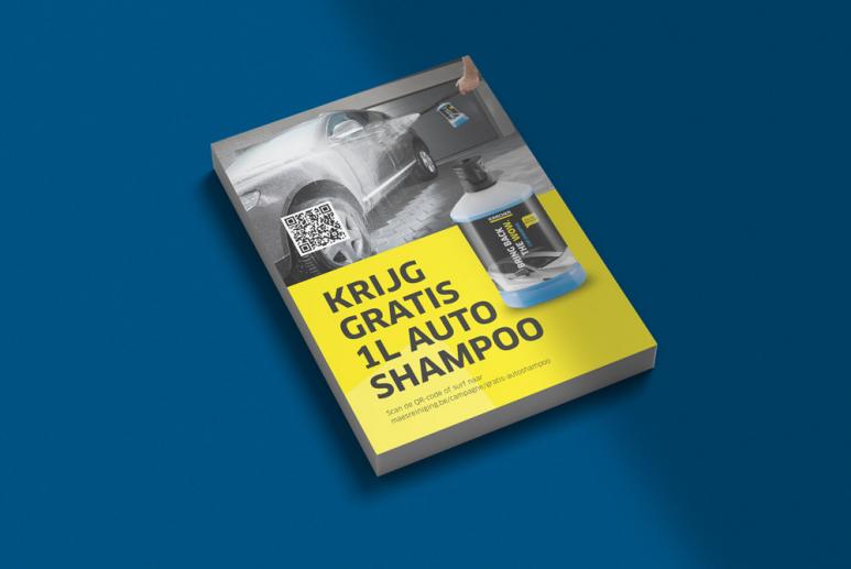 Grafisch design van karcher center maes, actie auto shampoo
