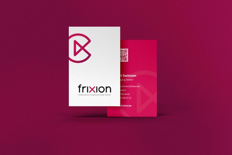 Grafisch ontwerp van de visitekaartjes van Frixion
